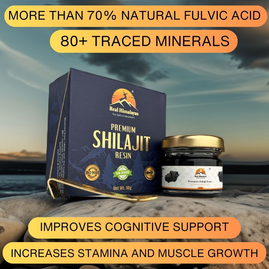 Premium Himalayan Shilajit Resin – 30 g | Wild‑Harvested Kashmir & Ladakh | 70%+ Fulvic Acid | Lab‑Tested for Purity & Heavy Metals
