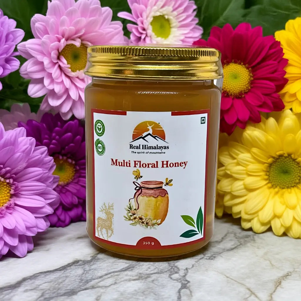 Real Himalayas Multi Floral Honey | Natural Raw Honey for Immunity | 350g Real Himalayas