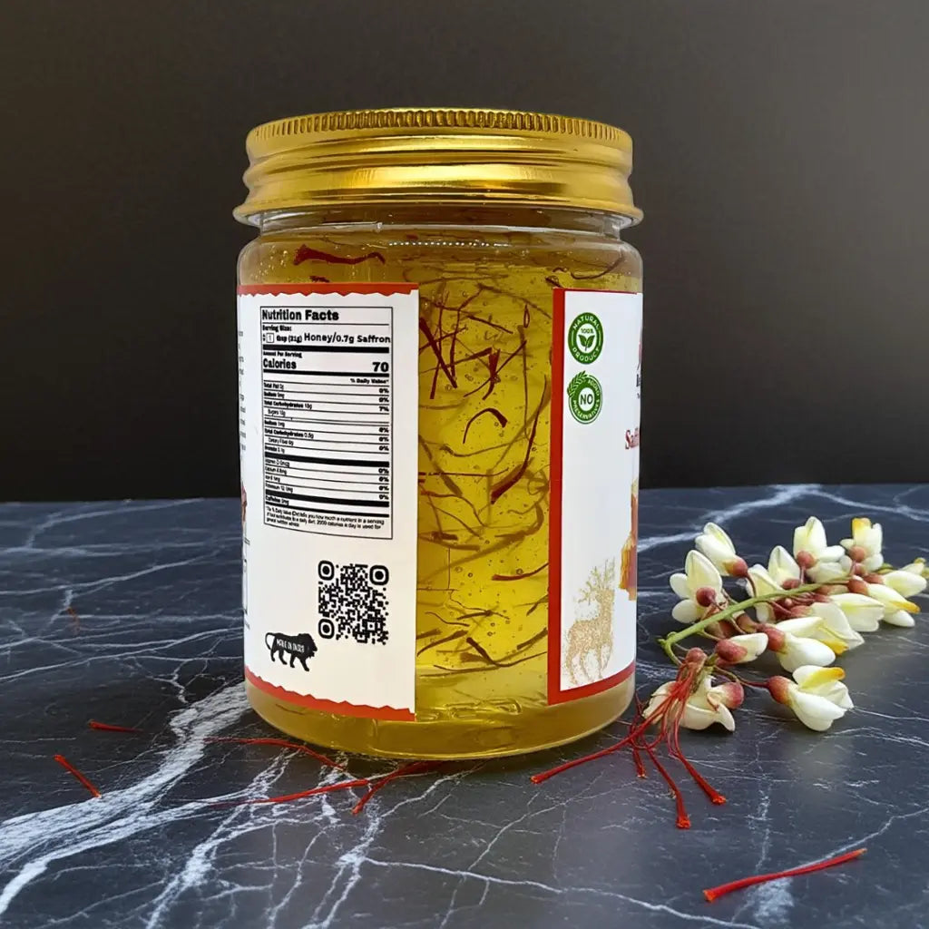 Saffron Honey by Real Himalayas – Pure, Natural, and Rich in Health Benefits - 350g Real Himalayas
