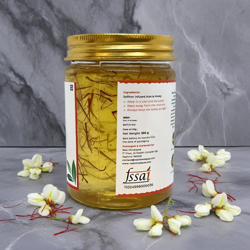Saffron Honey by Real Himalayas – Pure, Natural, and Rich in Health Benefits - 350g Real Himalayas