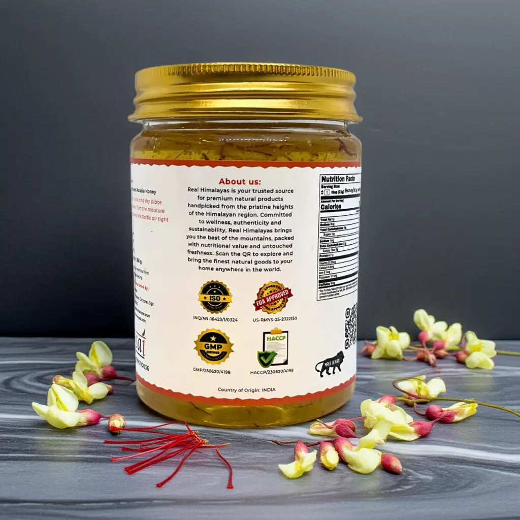 Saffron Honey by Real Himalayas – Pure, Natural, and Rich in Health Benefits - 350g Real Himalayas