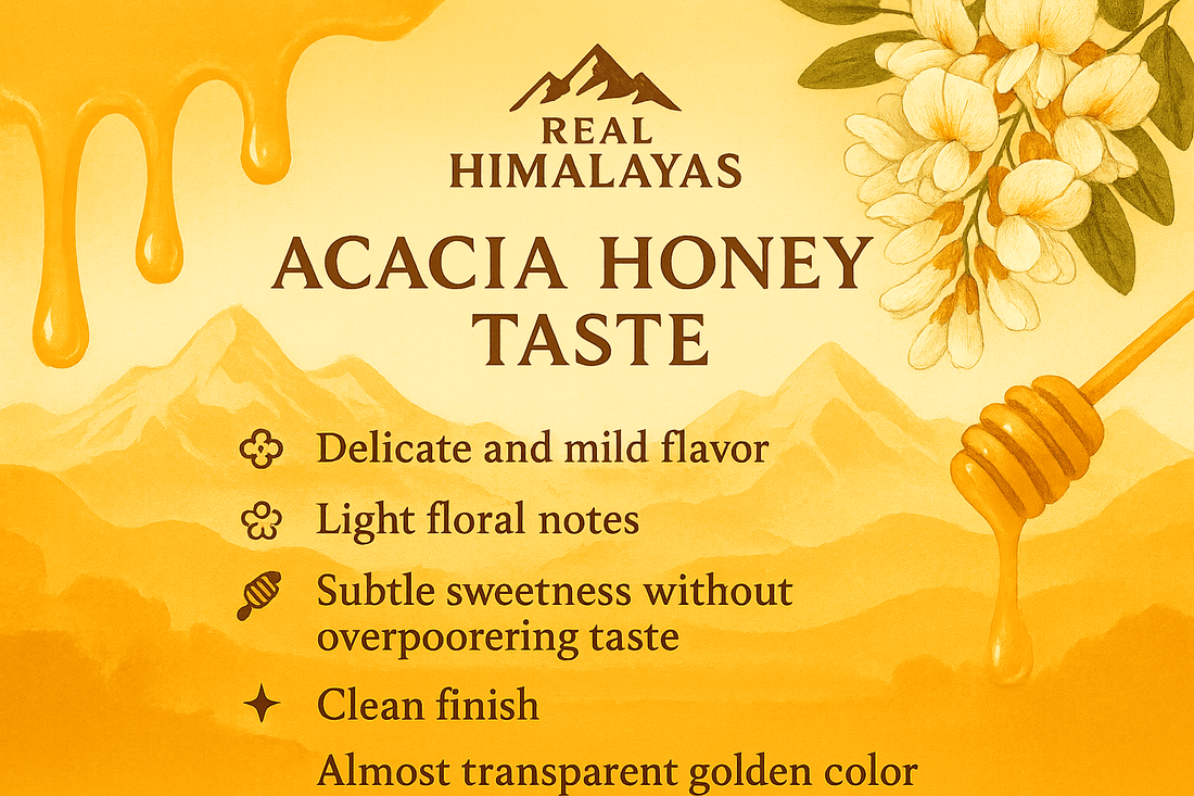 How acacia honey taste? A detailed infographic about how acacia honey tastes