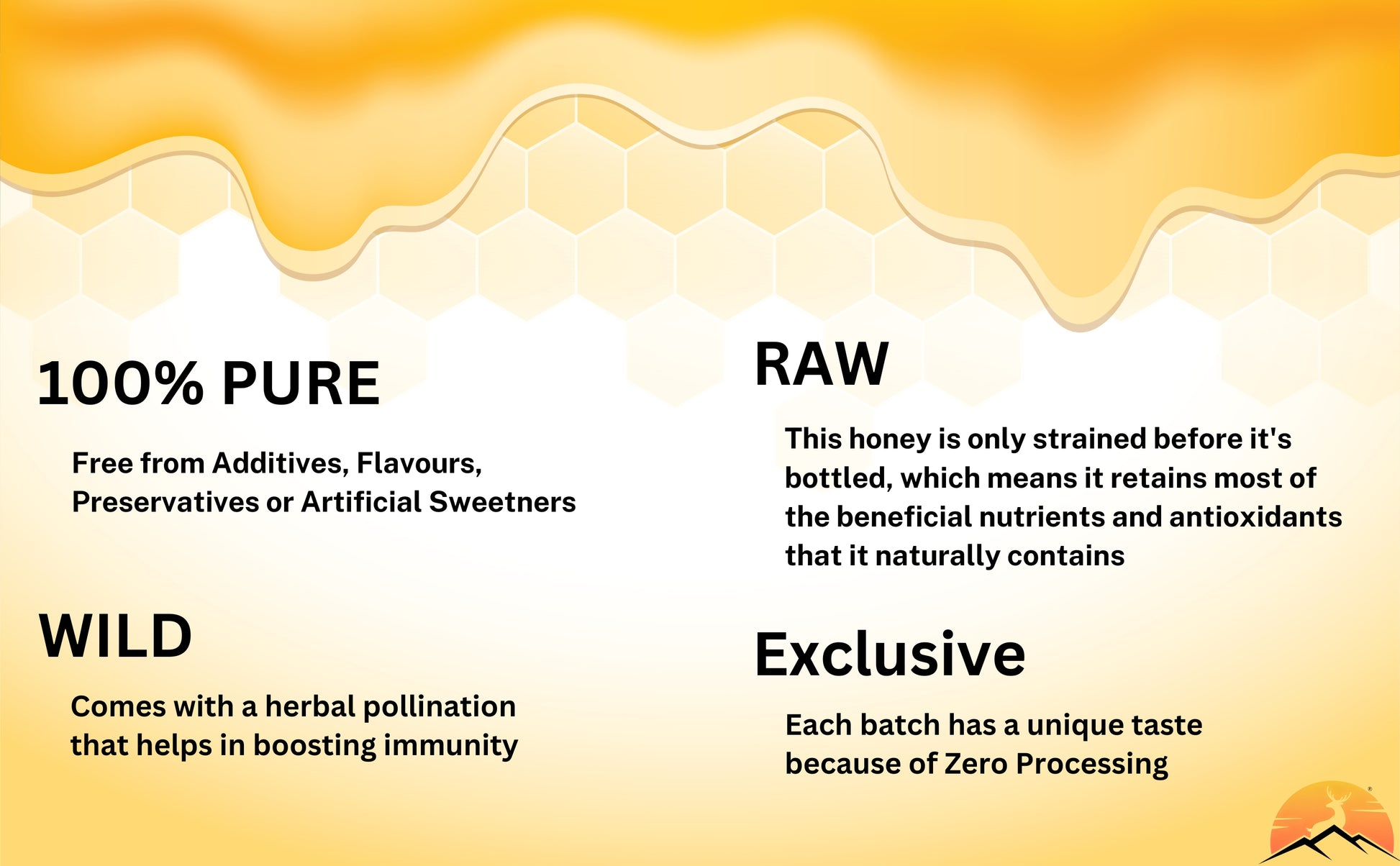 Acacia Honey by Real Himalayas – 100% Natural, Organic Sweetener Sourced from the Pristine Himalayas (350 GM) - Real Himalayas
