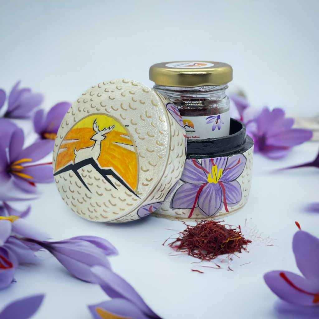 Pure Kashmiri Mongra Saffron – Handpicked & Premium Quality by Real Himalayas 2g (Free Handmade Paper mache Box) - Real Himalayas