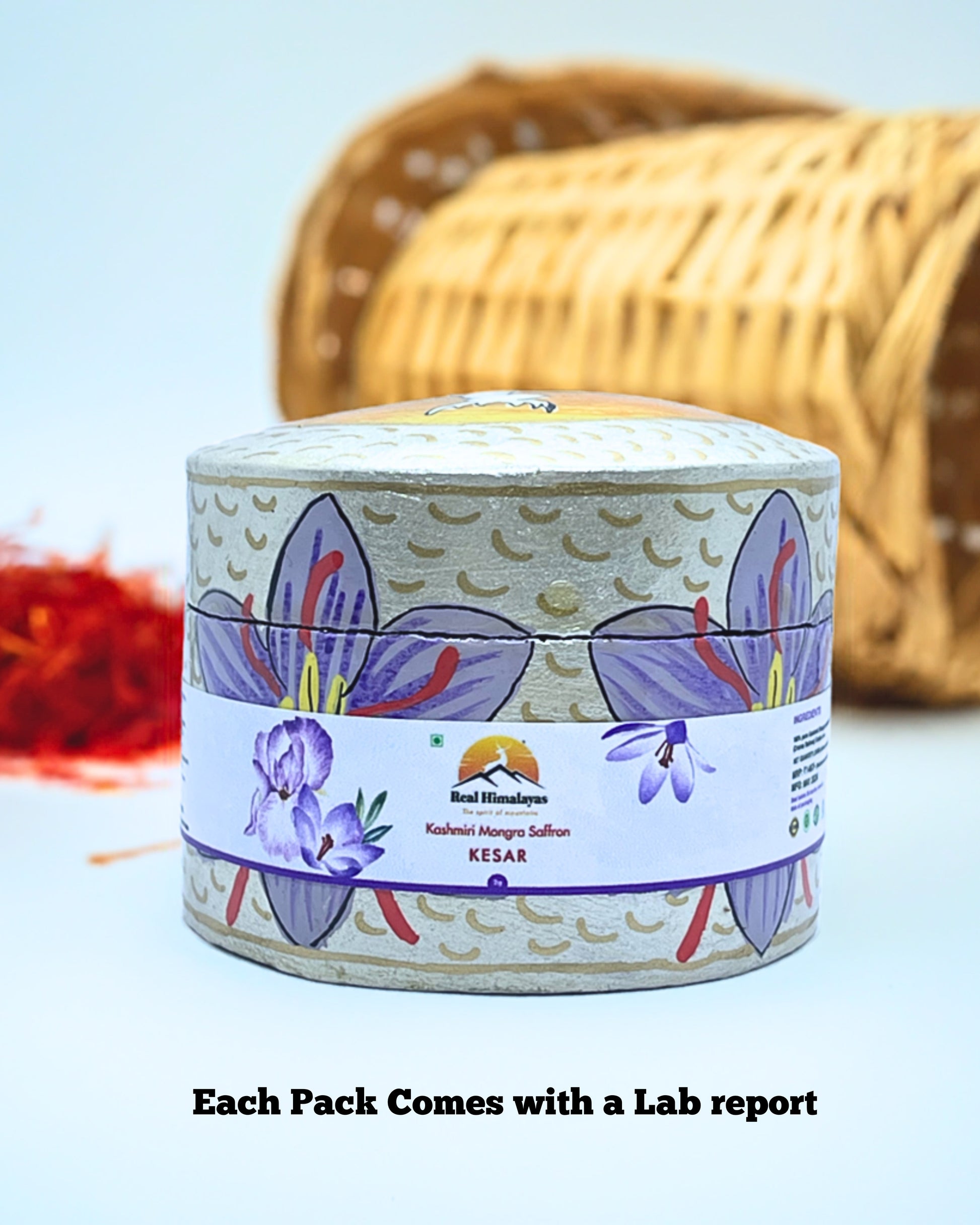 Pure Kashmiri Mongra Saffron – Handpicked & Premium Quality by Real Himalayas 2g (Free Handmade Paper mache Box) - Real Himalayas